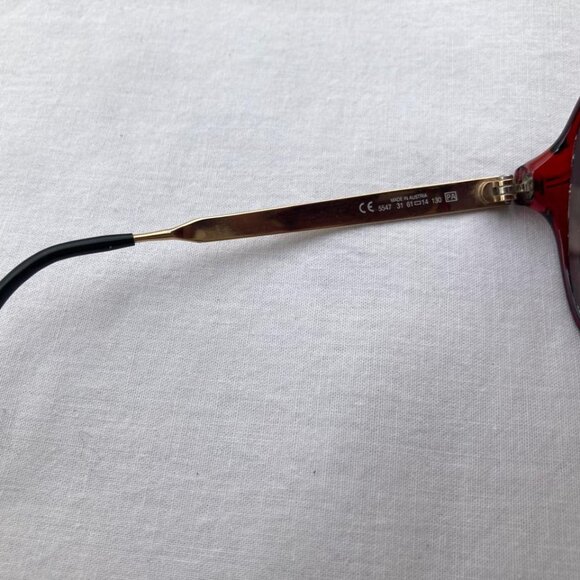 Vintage Carrera 5547 Men Sunglasses Bordeaux red/gold Eyeglasses Made Austria - Picture 10 of 14